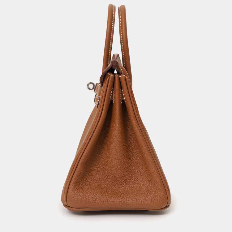 مملوكة مسبقًا Hermes 2025 Gold Togo Leather Birkin 25 PHW