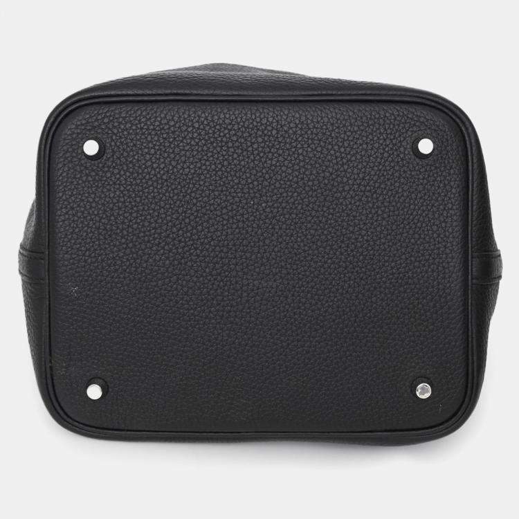 Pre Owned Hermes 2024 Black Clemence Picotin Lock 22 SHW