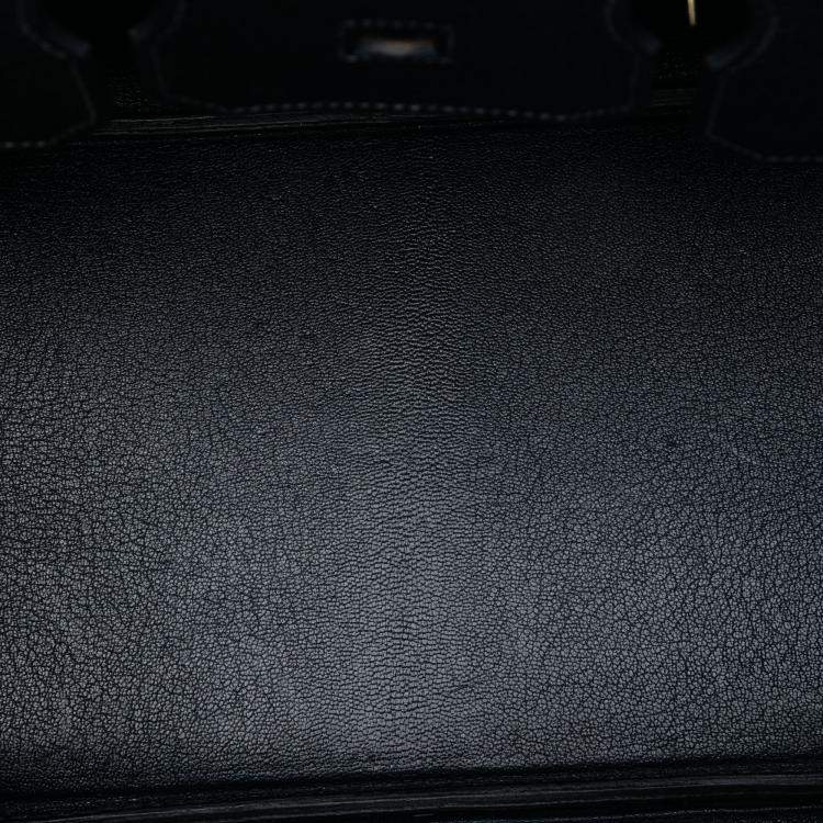 Pre Owned Hermes Blue Togo Birkin Retourne 35