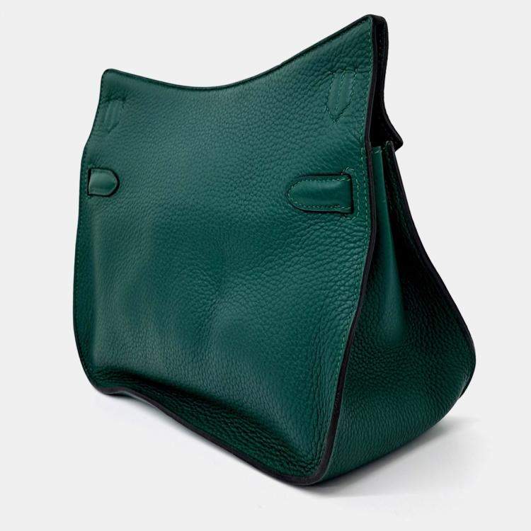 Pre Owned Hermes Green Leather Zipcher 28 (Q)