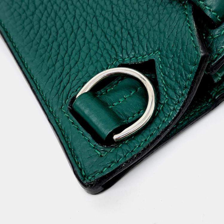 Pre Owned Hermes Green Leather Zipcher 28 (Q)