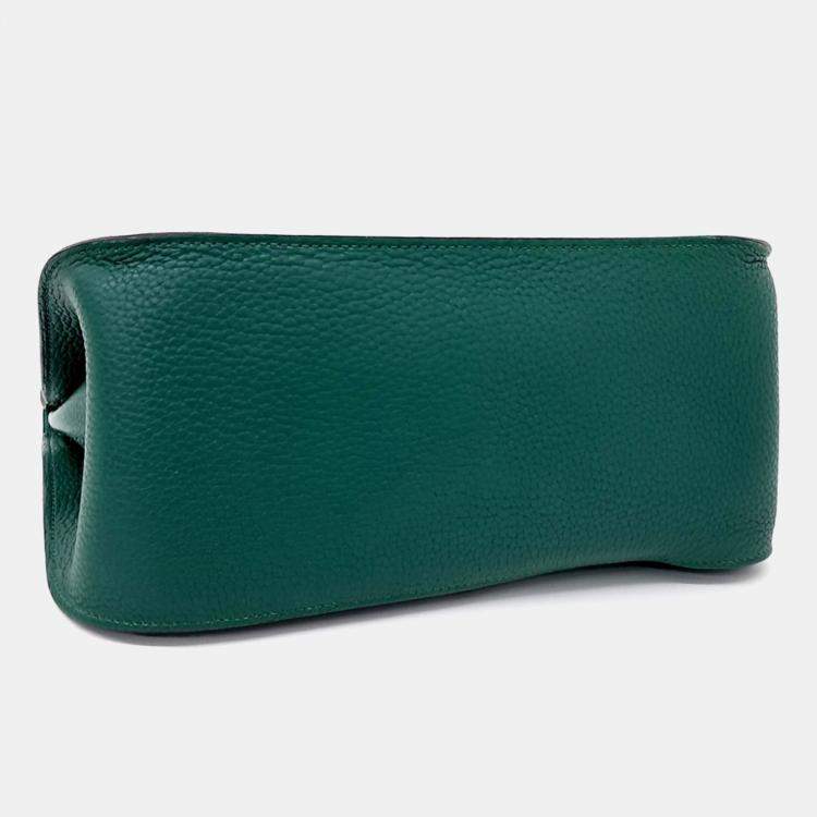 Pre Owned Hermes Green Leather Zipcher 28 (Q)