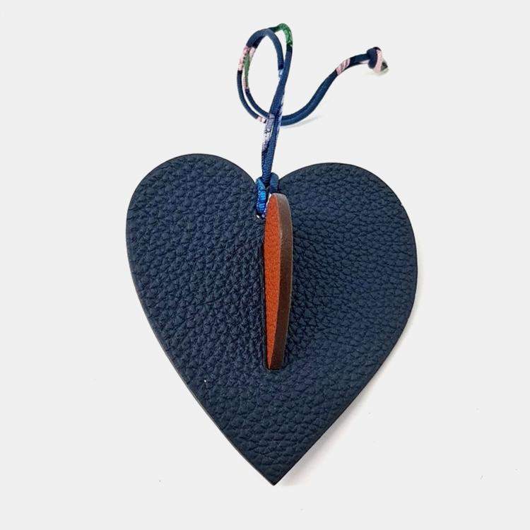 Pre Owned Hermes Blue Leather Petit H (Petit Hache) Bag