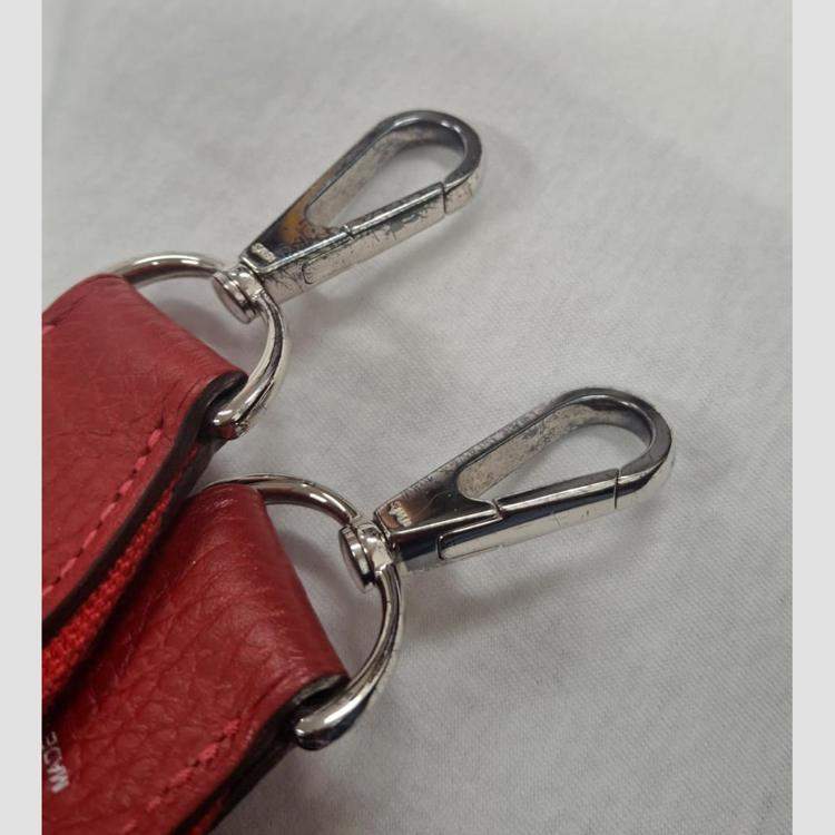 Pre Owned Hermes Red Leather Evelyne 29 Bag