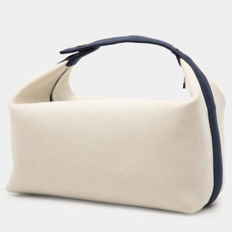 Pre Owned Hermes Brown Large Toile Bride A Brac Cabriole Case