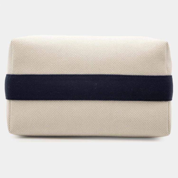 Pre Owned Hermes Brown Large Toile Bride A Brac Cabriole Case