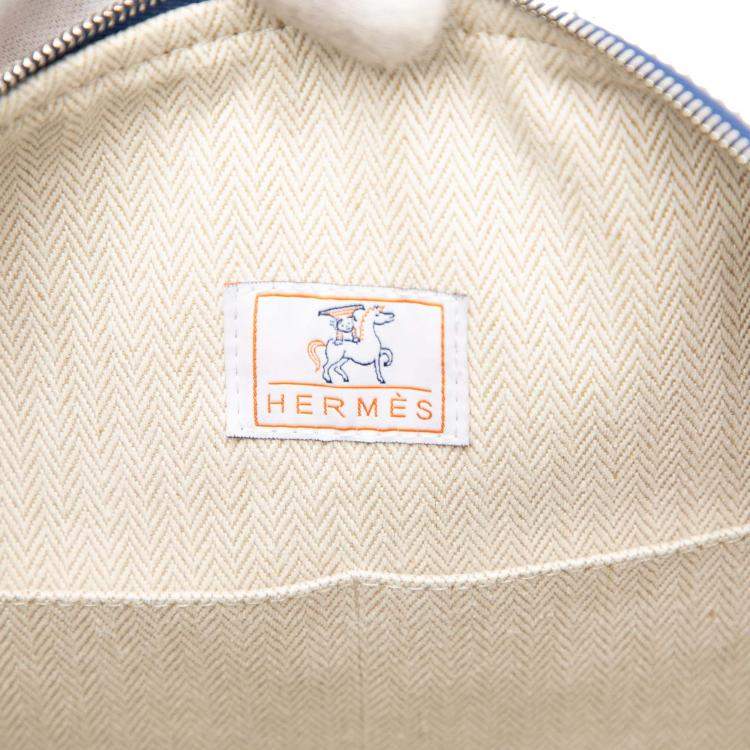 Pre Owned Hermes Brown Large Toile Bride A Brac Cabriole Case