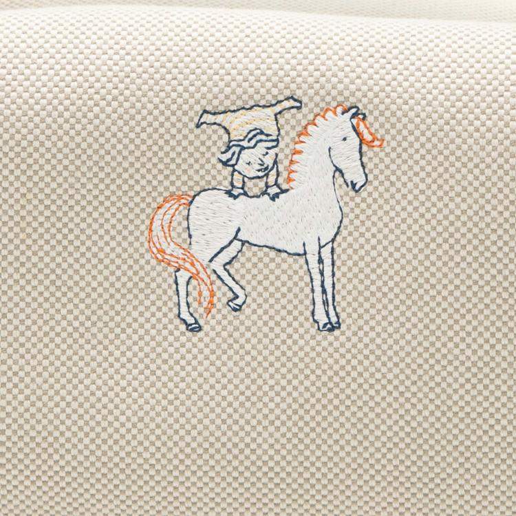 Pre Owned Hermes Brown Large Toile Bride A Brac Cabriole Case