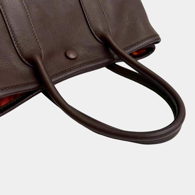 Pre Owned Hermes Brown Swift and Silk Bolduc Twilly Garden Party 23