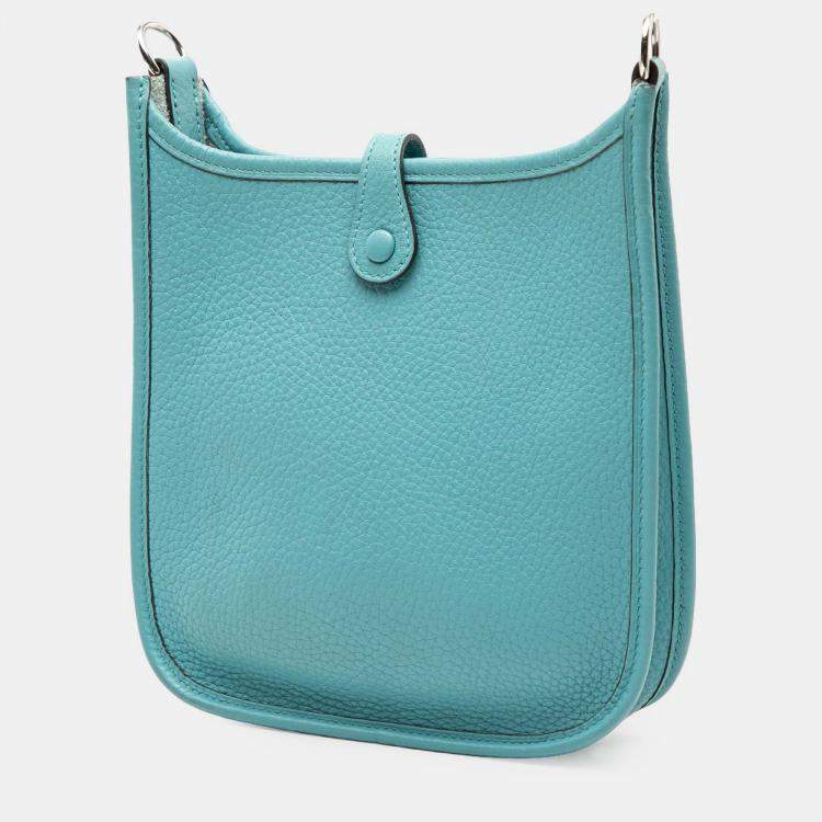 Pre Owned Hermes Blue Clemence Evelyne Amazone TPM