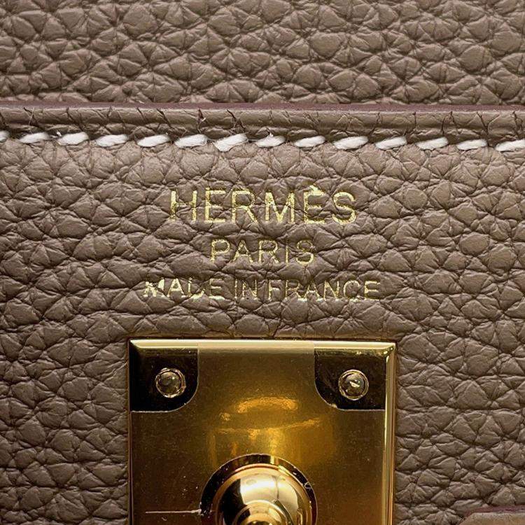 Pre Owned Hermes Kelly Retourne Etoupe Togo Leather Size 25