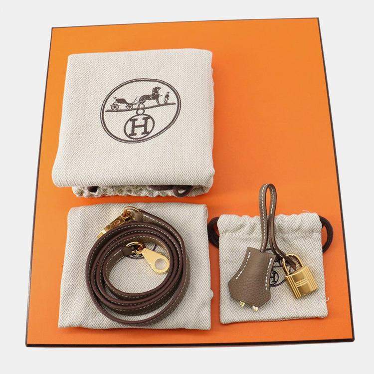 Pre Owned Hermes Kelly Retourne Etoupe Togo Leather Size 25