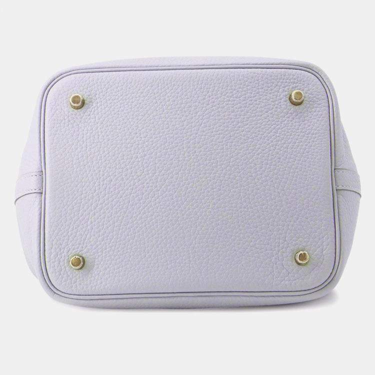 مملوكة مسبقًا Hermes Picotin Lock 22 Blue Taurillon Clemence Handbag