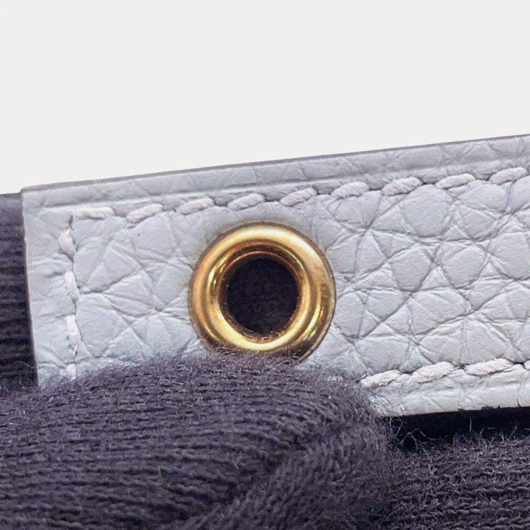 مملوكة مسبقًا Hermes Picotin Lock 22 Blue Taurillon Clemence Handbag