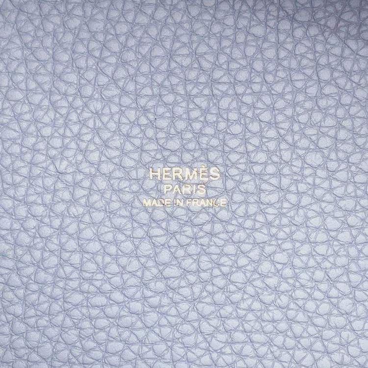 مملوكة مسبقًا Hermes Picotin Lock 22 Blue Taurillon Clemence Handbag