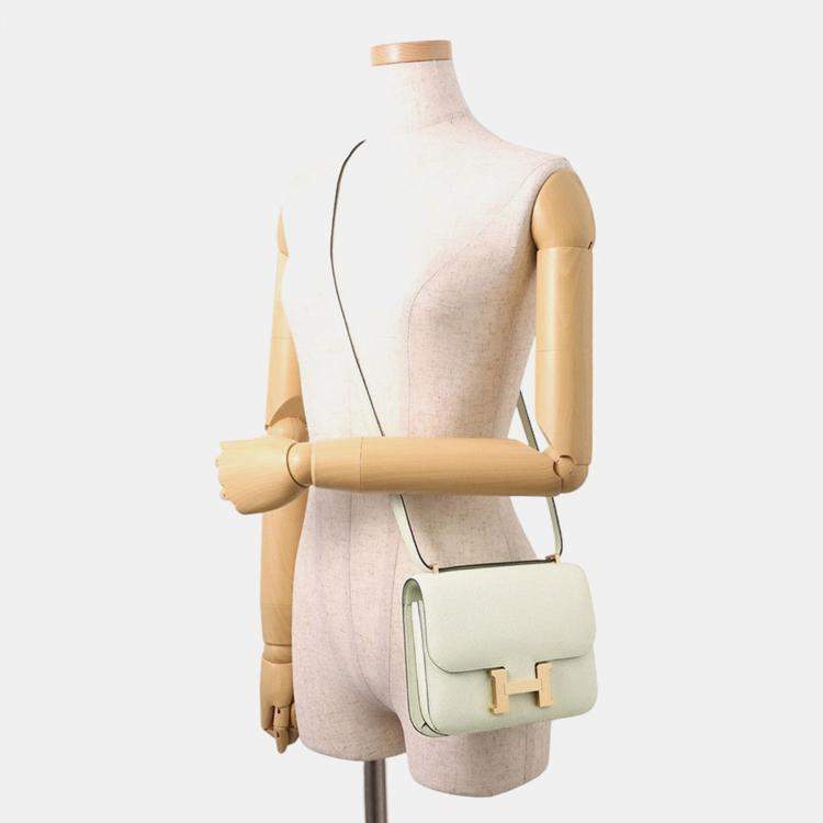 Pre Owned Hermes Constance3 Miroir Vert Fizz Epsom Size Mini