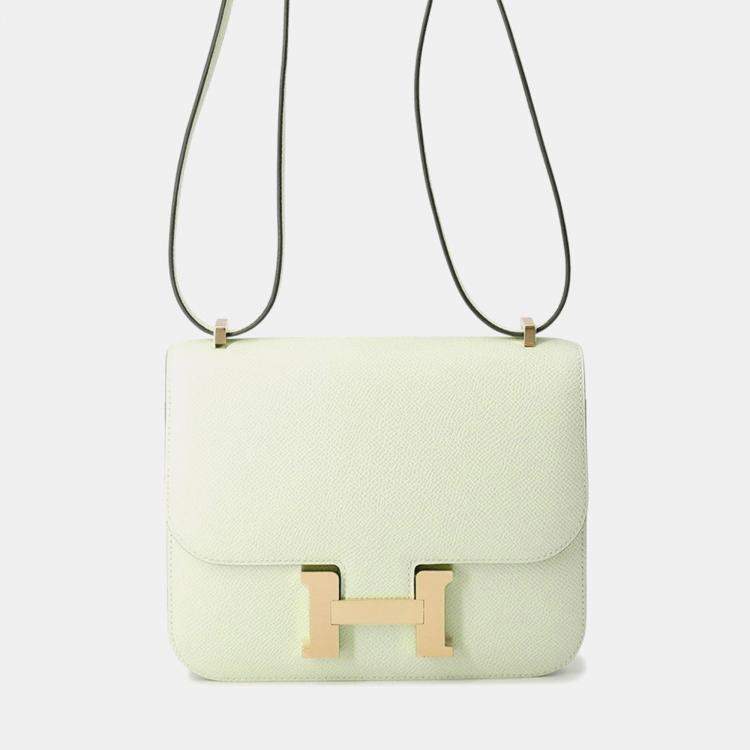 Pre Owned Hermes Constance3 Miroir Vert Fizz Epsom Size Mini