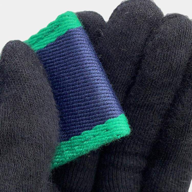 Pre Owned Hermes Brid A Black Marine Canvas Size Pm