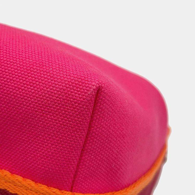 Pre Owned Hermes Brid A Black Hibiscus Canvas Size Pm