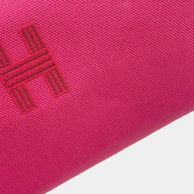 Pre Owned Hermes Brid A Black Hibiscus Canvas Size Pm