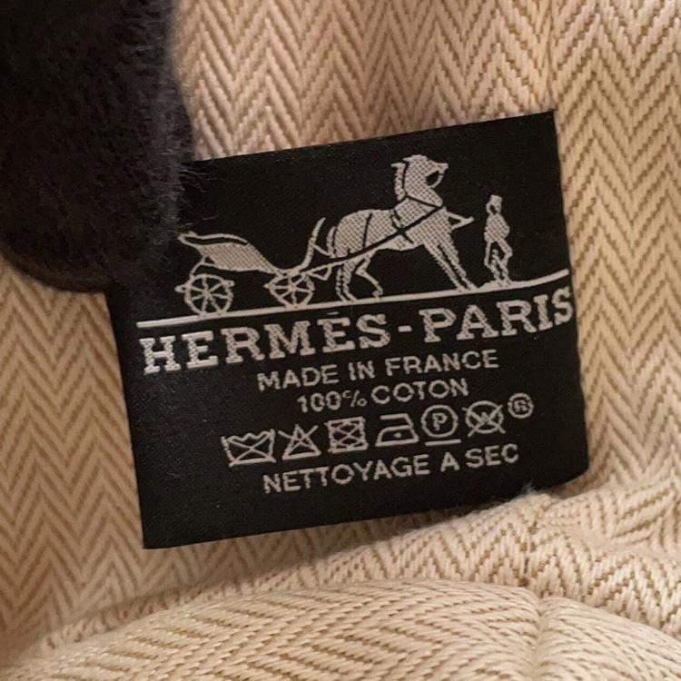 Pre Owned Hermes Brid A Black Hibiscus Canvas Size Pm