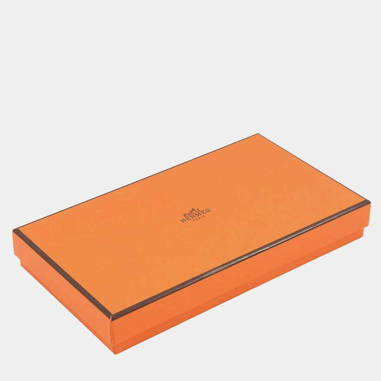 Pre Owned Hermes Azap Long Silk In Gold Epsom