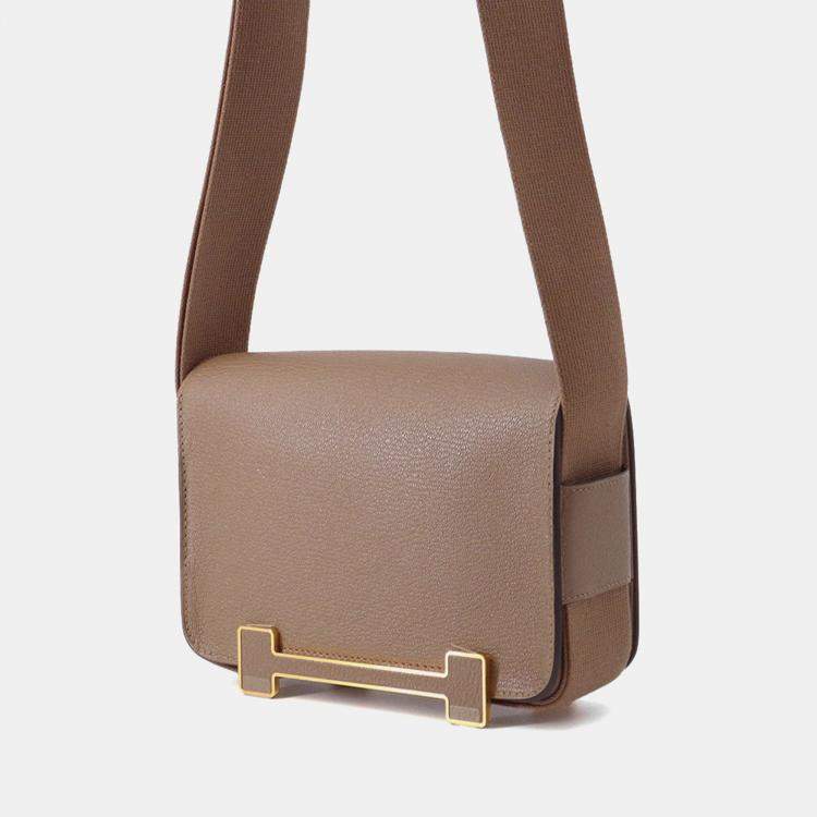 Pre Owned Hermes Geta Etoupe Chevre Myzore Goatskin