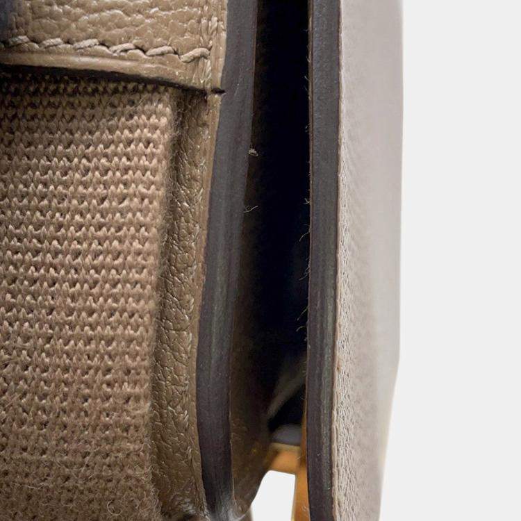 Pre Owned Hermes Geta Etoupe Chevre Myzore Goatskin