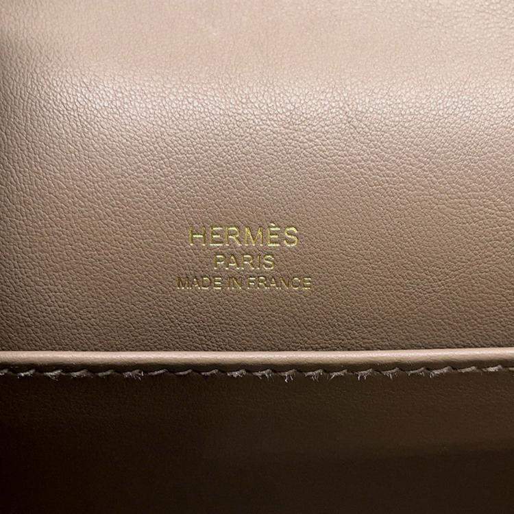 Pre Owned Hermes Geta Etoupe Chevre Myzore Goatskin