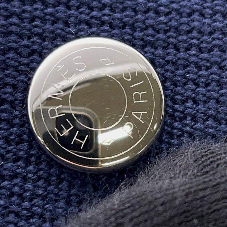 Pre Owned Hermes Bride A Brac Cabrio Grease Pail Canvas Size Gm