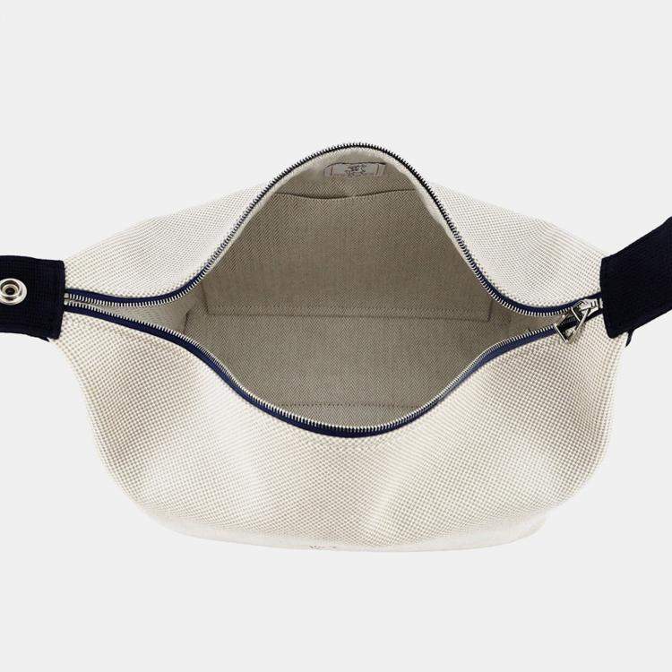 Pre Owned Hermes Bride A Brac Cabrio Grease Pail Canvas Size Gm