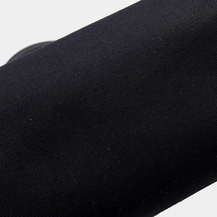 Pre Owned Hermes Herbag Black Toile Officier Vache Hunter Leather Size Pm