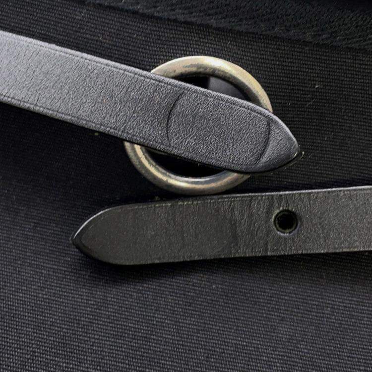 Pre Owned Hermes Herbag Black Toile Officier Vache Hunter Leather Size Pm