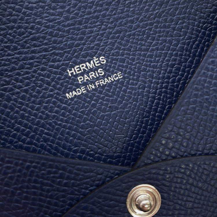 Pre Owned Hermes Calvi Blue Navy Epsom