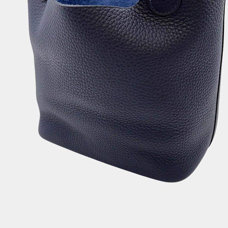 Pre Owned Hermes Picotin Lock Blue Nuit Taurillon Clemence Size 18 