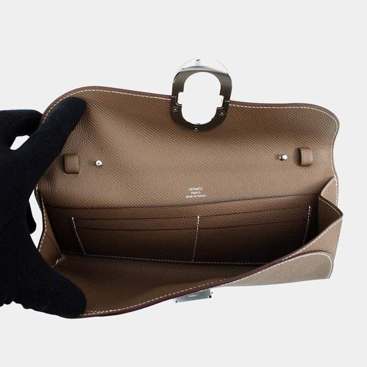 Pre Owned Hermes Mylon Togo Etoupe Epsom