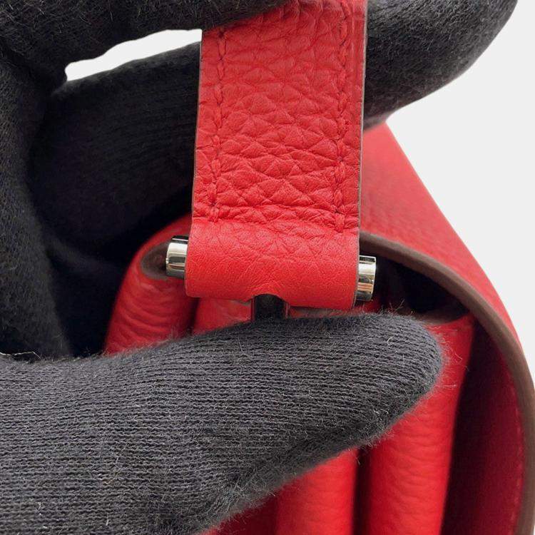 Pre Owned Hermes Opli Rouge Coeur Taurillon Nobillo Size 24
