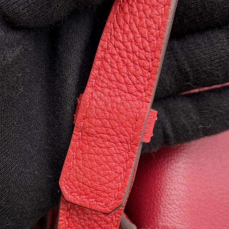 Pre Owned Hermes Opli Rouge Coeur Taurillon Nobillo Size 24