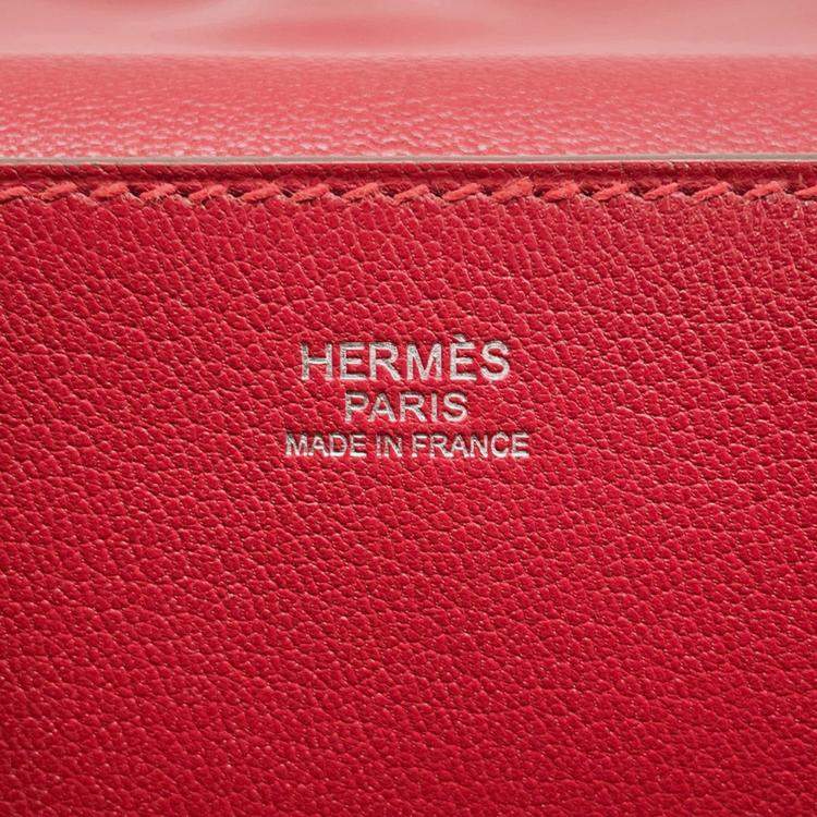 Pre Owned Hermes Opli Rouge Coeur Taurillon Nobillo Size 24
