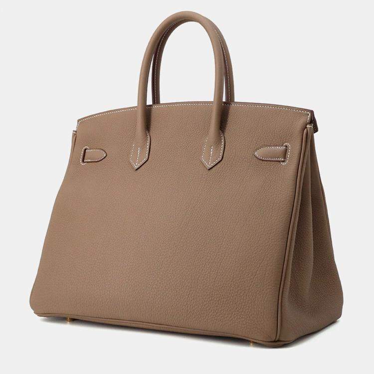 Pre Owned Hermes Birkin Etoupe Togo Leather Size 35