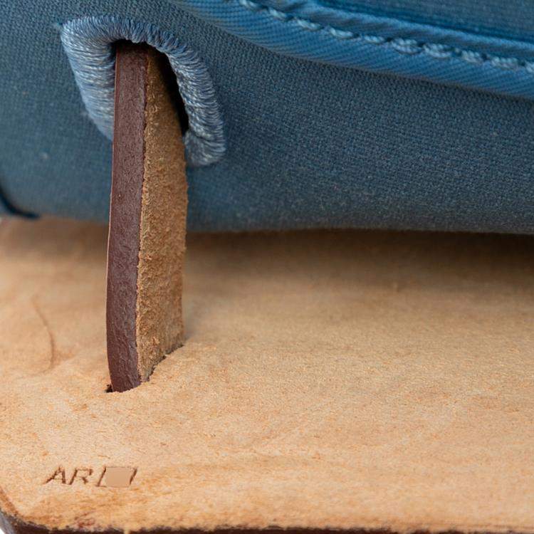 Pre Owned Hermes Blue, Brown Toile Herbag Zip 39