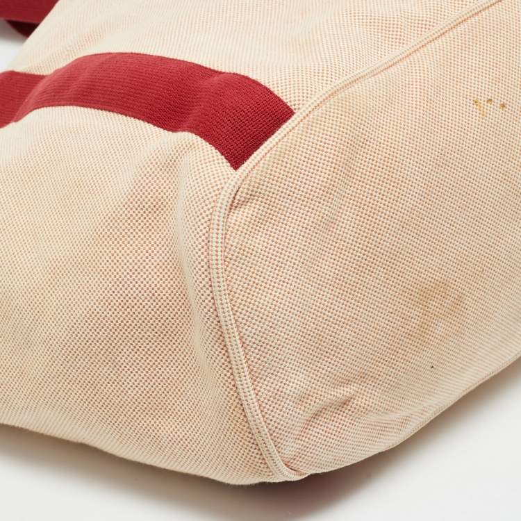 Pre Owned هيرمس كابريول تراكوته H قماش حقائب الحفاضات