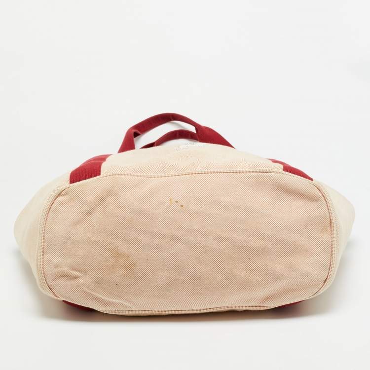 Pre Owned هيرمس كابريول تراكوته H قماش حقائب الحفاضات