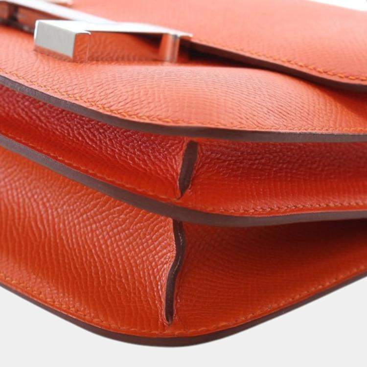 Pre Owned Hermes Orange Mini Epsom Constance III 18