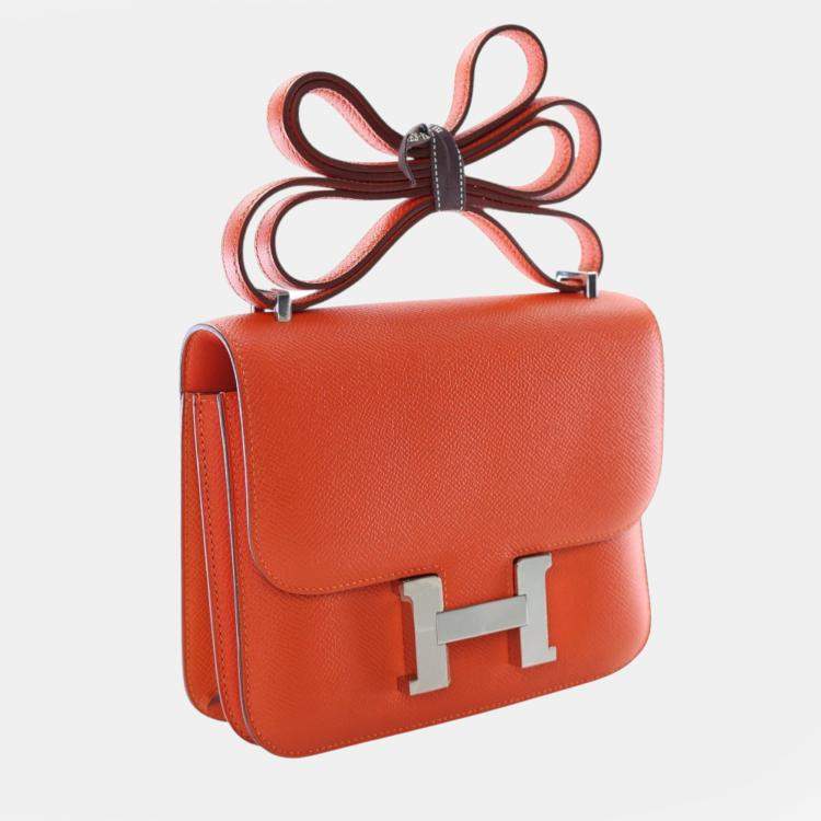Pre Owned Hermes Orange Mini Epsom Constance III 18