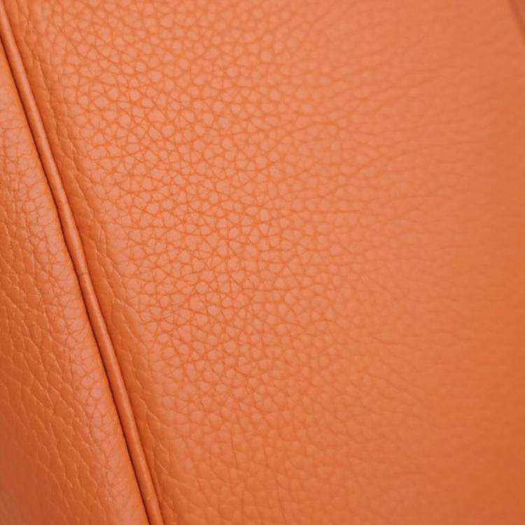 Pre Owned Hermes Orange Clemence Picotin Lock 18