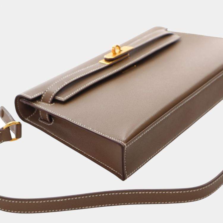 Pre Owned Hermes Brown Veau Madame Kelly Elan