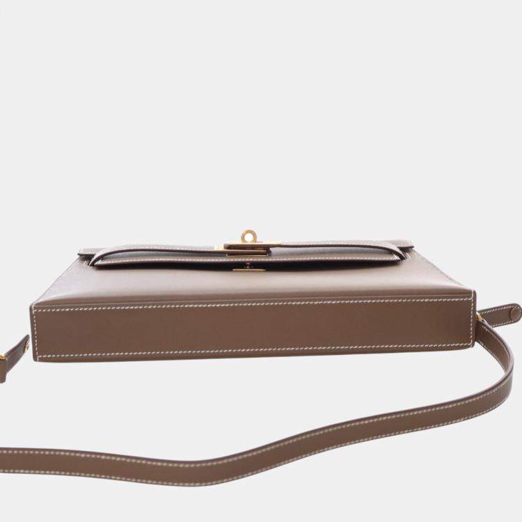 Pre Owned Hermes Brown Veau Madame Kelly Elan