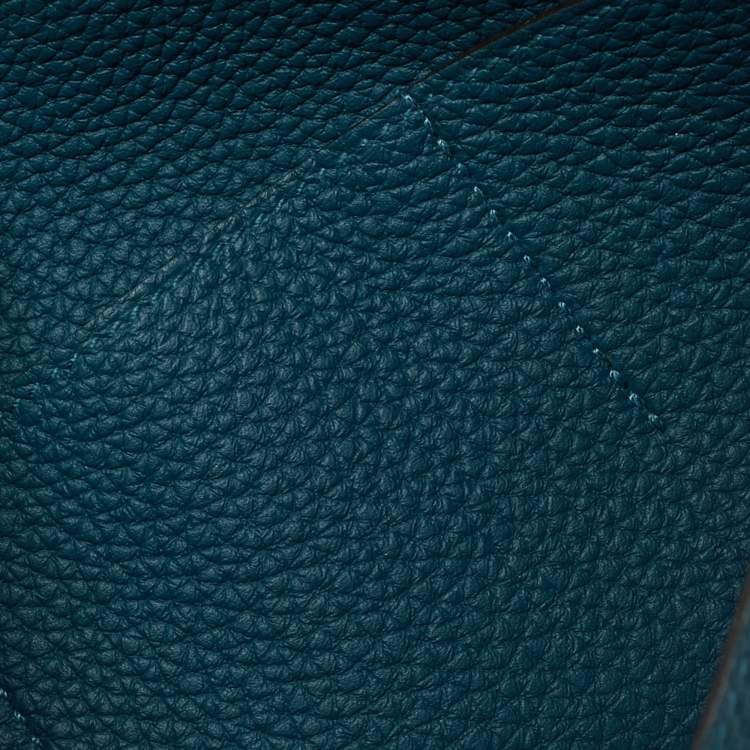 Pre Owned Hermes Dogon Duo Colvert/Bleu Atoll Taurillon Clemence and Swift Leather Wallet
