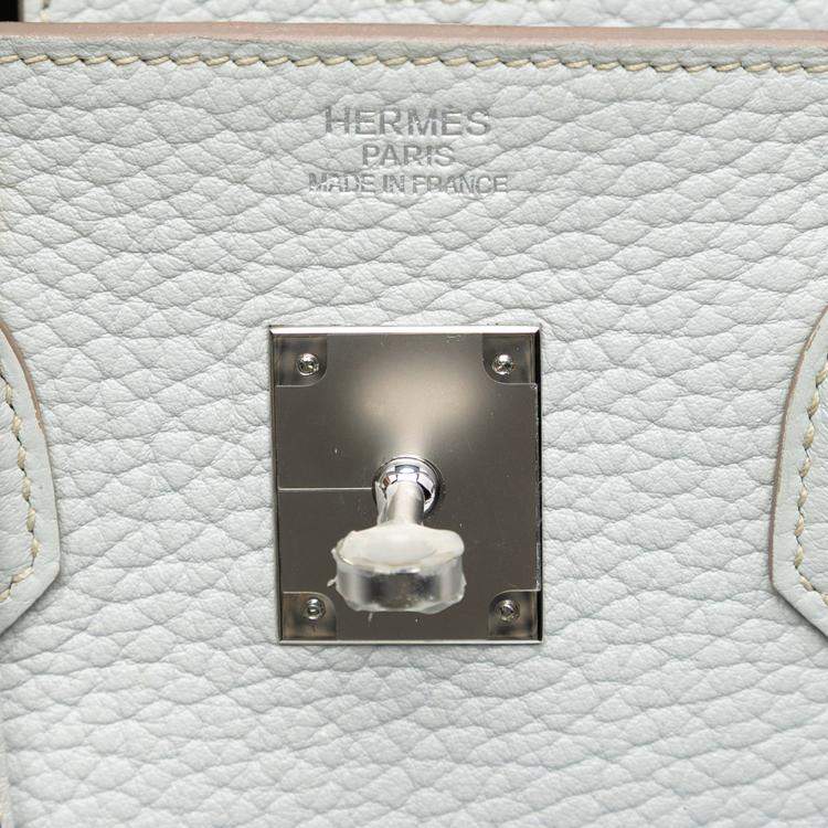 Pre Owned Hermes White Togo Birkin Retourne 35